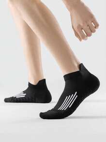 4 Pairs Men's Sports Ankle Socks, Black And White - Multicolor - View 5