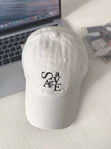 1 bucată șapcă de baseball cu broderie cu litere în stil coreean, femei, primăvară, toamnă, obișnuită, cu capul mare, circumferința capului, cu fața mică, șapcă cu vârf, cadou pentru prieteni, petrecere de aniversare