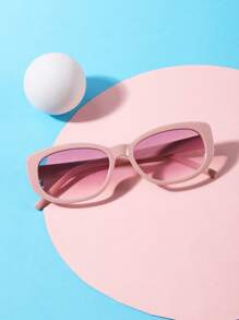 1 Piece Teen 14-16Y Acrylic Casual Cat's Eye Spring Fashion Black Eyeglasses For Holiday Outings, Outfit Matching And Holiday Gifts