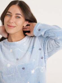 Women's Fleece Pajamas Winter Furry Smara Modas New Collection