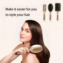 Conjunto de 3 peças: pente e escova, unissex, pente de dentes largos e escova de cabelo macia, adequado para cabelos molhados, secos, cacheados e lisos. Um presente ideal para amigos e familiares, perfeito também para as festas de fim de ano e o Halloween. Palavras-chave: pente, escova, escova para cabelo, pente desembaraçador, pente de bola, mini escova de cabelo - Multicolorido - Ver 9