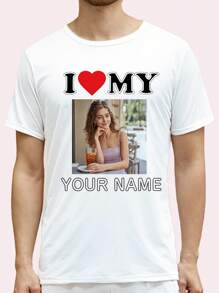 1 pieza, Camisetas personalizadas, Camisetas para hombres con avatares de alta definición, Camisetas con estilo de Halloween, Nueva tecnología de impresión por transferencia de calor, Imágenes de alta definición, Cómodas, Alta elasticidad, El mejor regalo para novias/esposas