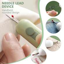 1pc/3pcs Upgraded 3-In-1 Automatic Needle Threader And Thread Cutter With Needle Storage, Quick Disassembly, Suitable For Hand Sewing, Embroidery, Knitting, Multifunctional Household Sewing Tool - Multicolor - View 11