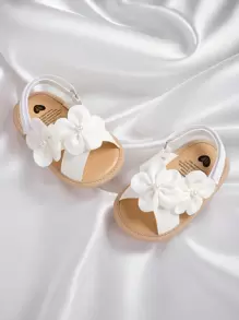 Infant Girl Sandals Newborn Non-Slip Soft Rubber Sole Sandals For Infant Boys Open-Toe Outdoor Casual Summer First Walkers Shoes Infant Summer Sandals 0-1 Year Old Soft Bottom Non Slip Sneaker White Small Flower Breathable Infant Shoes 0-18 Months