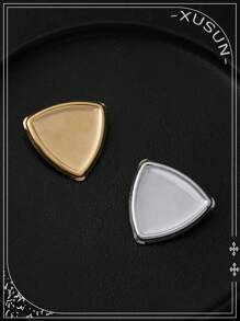 Retro Metal Geometric Brooch, Light Luxury, Simple, Niche, High-End Design, Triangular Clothing Accessories - Multicolor - View 1