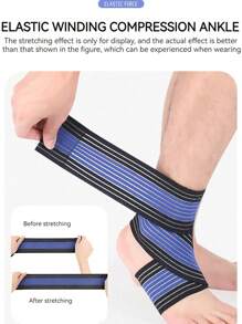 1pc Adjustable Ankle Support Wrap, Football Sports Ankle Brace With Compression Gym Accessories - Multicolor - View 9