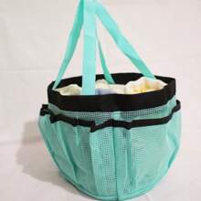 1pc Women Summer Mesh Beach Tote Bag, Multifunctional Drawstring Pouch For Swimming Pool, Cosmetic Bag - Multicolor - View 6