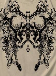 Men's Round Neck Short Sleeve T-Shirt With Graphic Print