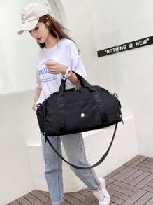 Independent Shoe Compartment Wet & Dry Separation Casual Fashion Training Commute Sports Swimming Running Fitness Bag - Black - View 3