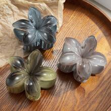3pcs/6pcs New Colorful Plumeria Hair Clips, Retro Floral Side Grab, Half Grab, Ponytail Claw Hair Accessories For Women Hair Jaw Clip Hair Clamps Hair Clutch Hair Catcher Clip