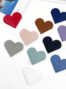 10/6/2pcs, Heart-Shaped Leather Bookmarks, Corner Book Accessories, Cute Bookmarks, Book Lovers Book Fixed, Women Bookmarks, Book Lovers Bookmarks, Suitable For Women Soil, Couples, Children And Book Lovers Gifts, Cute Handmade Reading Gift Accessories, Random Colors, Valentine's Day Gifts, Suitable For Giving Gifts. School Supplies, Back To School
