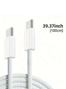 1/2/4pcs USB-C To USB-C Fast Charging Cable,1m/39.37inch Cable Compatible With Iphone 15 Pro Max PD Type C To Type-C Cable Charger Cord Fast Charging Wire Compatible With Iphone Compatible With Ipad Compatible With Samsung/Android Mobile Phone