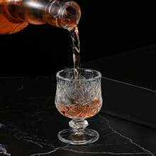 6PCS Family Holiday Decoration Vibe: Butterfly Pattern, Embossed Wine Glass, Small Tall Leg Wine Glass, Creative Crystal, One Bite Glass, Creative Personality, Wine Cover, Table, Festive Decoration, Accessories