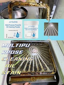 Multi-Purpose Degreasing Powder, Gentle Degreaser For Kitchen Stove Tops And Utensils - Multicolor - View 2