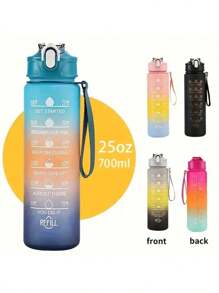 1pc Portable Cute 800ml Water Bottle, Suitable For Sports, Hiking, Running, Swimming, Students, Gym, Cycling, Beach, Gift - Multicolor - View 7
