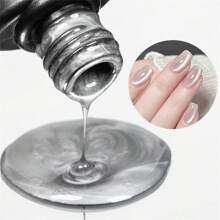 MEET ACROSS 1瓶7毫升全息白色猫眼凝胶指甲油，超闪亮可卸UV凝胶镜面猫眼磁性凝胶指甲油，半永久性，适合夏季美甲、美甲DIY、美甲沙龙和居家使用 - 彩色 - 查看 6