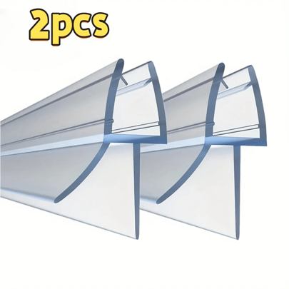 Joints de porte de douche en plastique, 50 cm de long, pour verre de 4 à 12 mm d'épaisseur, joints de rechange pour porte vitrée, sans fuite, installation sans outil, durables et flexibles.