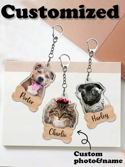 1 pieza Llavero personalizado de acrílico/PC, se puede personalizar con imagen/texto, bebé, animal, mascota, logotipo de empresa, foto de celebridad, conmemorar coche, familia, amigos, pareja, útil en todas las estaciones como regalo decorativo, grabado, acero inoxidable, colorido, lindo, adorable, divertido, kawaii, Y2K, elegante, unisex, casual, personalizado, niños, para aniversarios, para el Día de San Valentín, para el Día de la Madre, para cumpleaños, para el Día del Niño, para el Día del Padre, para graduación, para bodas, para inauguración de la casa, delicada romance, gracia invernal