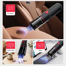 CARSUN [Dual Use: Car & Home] Cordless Handheld Vacuum Cleaner With 3500pa Strong Suction, Portable Dual Brush Heads Set, Car And Home Dust And Pet Hair Cleaning Tool - Black - View 3