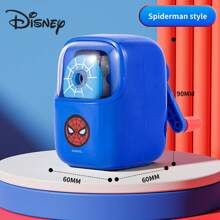 Disney 1Pc Cartoon Pencil Sharpener Pencil Sharpener Creative Labor-Saving Single Hole Pencil Sharpener Hand Shake Pencil Sharpener Boxed Student Stationery S Frozens Annas Elsas Princess Spider-Man (Random Style) Back To School - F - View 12