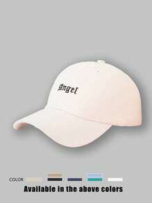 1pc Embroidered "ANGEL" Adjustable Baseball Cap, Outdoor Sun-Protective Casual Cap Suitable For Spring, Autumn Travel, Beach Vacation, Y2K Style Youth Headwear - Baseball Cap - View 5