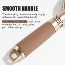 Conjunto de 3 peças: pente e escova, unissex, pente de dentes largos e escova de cabelo macia, adequado para cabelos molhados, secos, cacheados e lisos. Um presente ideal para amigos e familiares, perfeito também para as festas de fim de ano e o Halloween. Palavras-chave: pente, escova, escova para cabelo, pente desembaraçador, pente de bola, mini escova de cabelo - Multicolorido - Ver 5