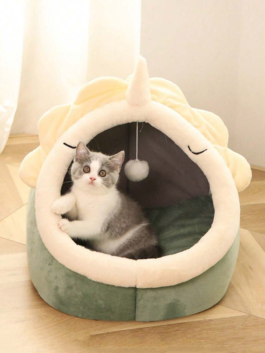 1 Peça Cama Fofa e Fofa para Gatos, Cesta de Dormir para Gatos Respirável Adequada para Gatos Pequenos, Médios e Grandes, Casa Confortável para Gatos em Todas as Estações