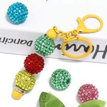 18x20mm 10/20pcs Pack Mix Colorful Plating Color Bulk Price High Quality Resin Rhinestone Ball Beads For DIY Beadable Pen Keychain Chunky Bubblegum Necklace Bracelet Jewelry Making
