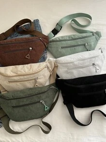 Modische einfarbige Lässig-Brusttasche mit Reißverschlusstasche an der Seite, geeignet für Einkaufen, Geldbörsen, Shoppen, junge Frauen, Studenten, Neueinsteiger, Büroarbeiter. Sie sind sehr geeignet für Büros, Universitäten, Arbeit, Geschäft, Pendeln, Outdoor-Aktivitäten, Reisen und Ausflüge
