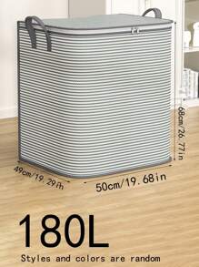 1pc Handmade Random Pattern Foldable Storage Bag For Bedding, Clothes, Toys, Versatile Large Capacity Zipped Organizer Bag With Zipper, Dust-Proof & Moisture-Proof, Space Saving Home & Travel Accessory, Cherry Print