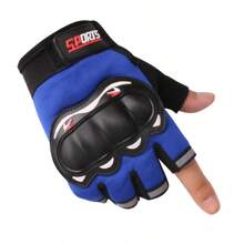 Motorcycle Gloves For Men, Half Finger Tactical Anti-Slip Shock-Absorbing Breathable Touchscreen Riding Gloves - A - View 13