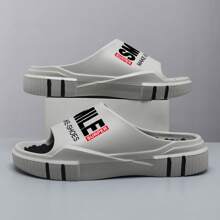 LEYFU 2025 New Men Street Casual Massage Slides, Fashion Sports Comfy EVA Sole, Outdoor Lightweight Breathable Massage Footbed Open-Toe Sandals, Summer Beach Non-Slip Lightweight Flip-Flops