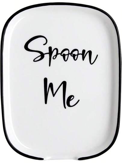 Ceramic Spoon Rest For Stove Top, Large Spoon Holder For Kitchen Counter, White Coffee Spoon Rest, Heat-Resistant Cooking Utensil Rest, Modern Farmhouse Kitchen Décor