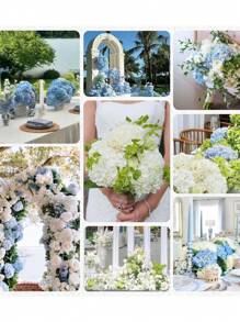 3/6/4/8PCS Artificial Hydrangea, Fake Hydrangea, Faux Plant, Spring Decoration, High-Quality Artificial Flower For DIY Wedding Bouquets, Parties, Home, Living Room, Kitchen, Garden, Hotel, Office, Study Room, Room Decor, Valentine's Day Gift,Teacher's Day,Nurse Gift,Fall Decor