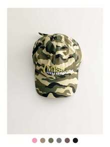 1pc Soft Crown Retro Y2K Camouflage Baseball Cap, Outdoor Sun Hat With 3D Embroidery, Unique Distressed Vintage Design, Deep Crown Low Profile Snapback Cap, Fashionable Street Hiphop Cap For Women Spring/Summer