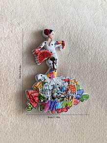 1 pieza Imán de nevera recuerdo 3D de Barcelona, España, regalo decorativo magnético