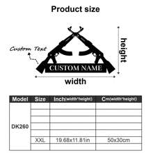 1 件定制双酷突击步枪墙饰、冲锋枪标志、复古风格金属机枪装饰、枪械爱好者铁板 - 个性化名称、文字内容 - Gunlover 定制装饰、第二修正案礼品枪军事艺术礼物生日毕业、多功能、耐用、装饰性、可重复使用、精致、时尚、高品质、色彩鲜艳、现代、定制、个性化、独特、适合他的理想礼物、适合她的理想礼物、男朋友、爸爸、女朋友、妈妈、家人、朋友、茶室、家庭、花园、办公室、家居装饰