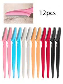 70/24/12/6pcs Multi-Color Grooming Razor Set, Eyebrow Trimmer And Razor, Callus Remover And Body Hair Removal Tool, Face And Eyebrow Razor Set With Long Handle Blades And Precision Protective Cover, Suitable For Daily Use Or Travel, Multifunctional Eyebrow Trimmer, Sharp Stainless Steel Eyebrow Tool With Protective Cover, For Eyebrows, Lip Hair,Giveaways,Travel,Cheap Stuff,Travel Essential - Red - View 19