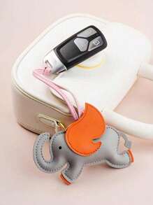 1PU Custom PU Mascot Cute Fashion Bag Pendant Customized Name Or Holiday Words, Multicolor 3d Elephant/Flying Elephant Shape Keychain Handbag/Wallet/Backpack Pendant Perfect For Girls And Girl Daily Commuting To School Or Work; Suitable As Valentine's Day Gifts Anniversary Gifts Or Gifts For Boy And Boys Car Accessories Girl Therian School Supplies Teacher Gifts Back To School Teacher Accessories Valentine's Day - Type 1 - View 6