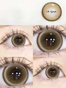 2pcs 14.5mm Large Diameter Colored Contact Lenses,Jewel Pattern,Non-Prescription Daily Disposable, Convenient For Traveling, Suitable For Mixed Daily Wear Halloween Costume Cosplay - Yearly Disposable - View 10