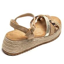 Dép Sandal Mùa Hè Cho Nữ Mặc Hàng Ngày - Màu Khaki - Xem 6