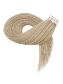 Extensiones de cabello humano de color #27, cinta adhesiva, rubio, de 16 a 26 pulgadas, brasileño, rubio, liso, 50 g, 20 unidades - S18/613 - Ver 6