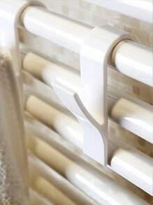 1pc/4pcs/8pcs Multi-Functional Bathroom Hooks, Convenient & Practical, Space-Saving, Suitable For Towels, Clothes And Scarves On Radiator Rails, Kitchen Storage Hooks