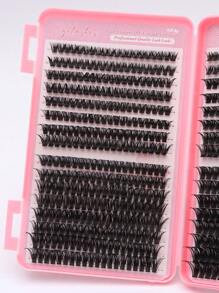 640 件睫毛延长，D 卷曲，60D+80D 卷曲，8-16 毫米，DIY 睫毛簇，自然外观 & 超浓密 & 智能 & 超柔软 & 超轻，可重复使用的单节假睫毛，睫毛延长套件，适合初学者、日常使用、婚礼、约会、派对、音乐节、万圣节睫毛簇、睫毛簇、单根睫毛、睫毛、假睫毛 - D - 查看 6