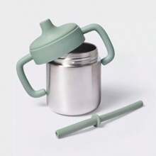 8oz Stainless Steel Sippy Cup - Green - Cloud Island ™ - 1 - View 3