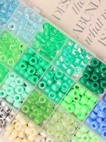 24 Colors, Rainbow Condi Beads, Pony Bead Friendship Bracelet Kit, Elastic Rope For Jewelry Making, Craft Gifts For Girls And Adults - Multicolor - View 8