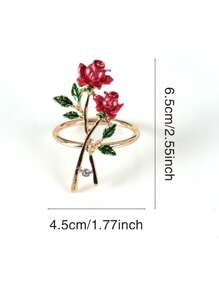 2/4/6 Stücke Rosen Servietten Ringe, doppelrosenförmige Serviettenhalter, Hochzeit Servietten Clips, Dinner Party Servietten Ständer