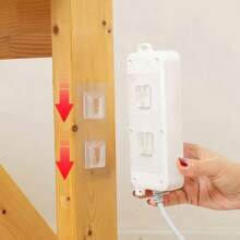 100 Pares de Fasteners de Gancho e Passa Transparentes para Organização Montada na Parede na Cozinha, Gancho de Parede Transparente, Usando Adesivo Forte Sem Perfuração