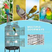 59 Inch Bird Cage With Play Top And Rolling Stand For Parrots Conures Lovebird Cockatiel Parakeets