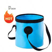 Collapsible Bucket, 5 Gallon Portable Folding Water Container For Travelling, Camping, Hiking, Fishing, Gardening